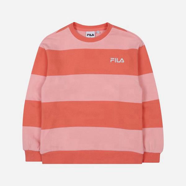 Moletons Fila Menina Laranja - Fila Striped L/S Portugal Lojas,CTBV-10879